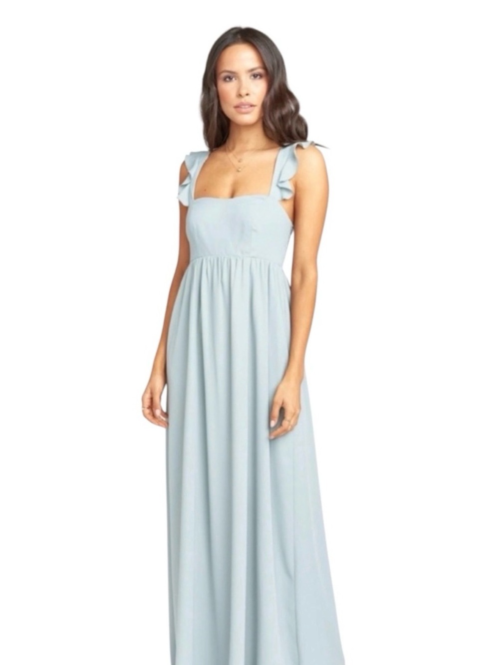 June Maxi Dress - Steele Blue Chiffon